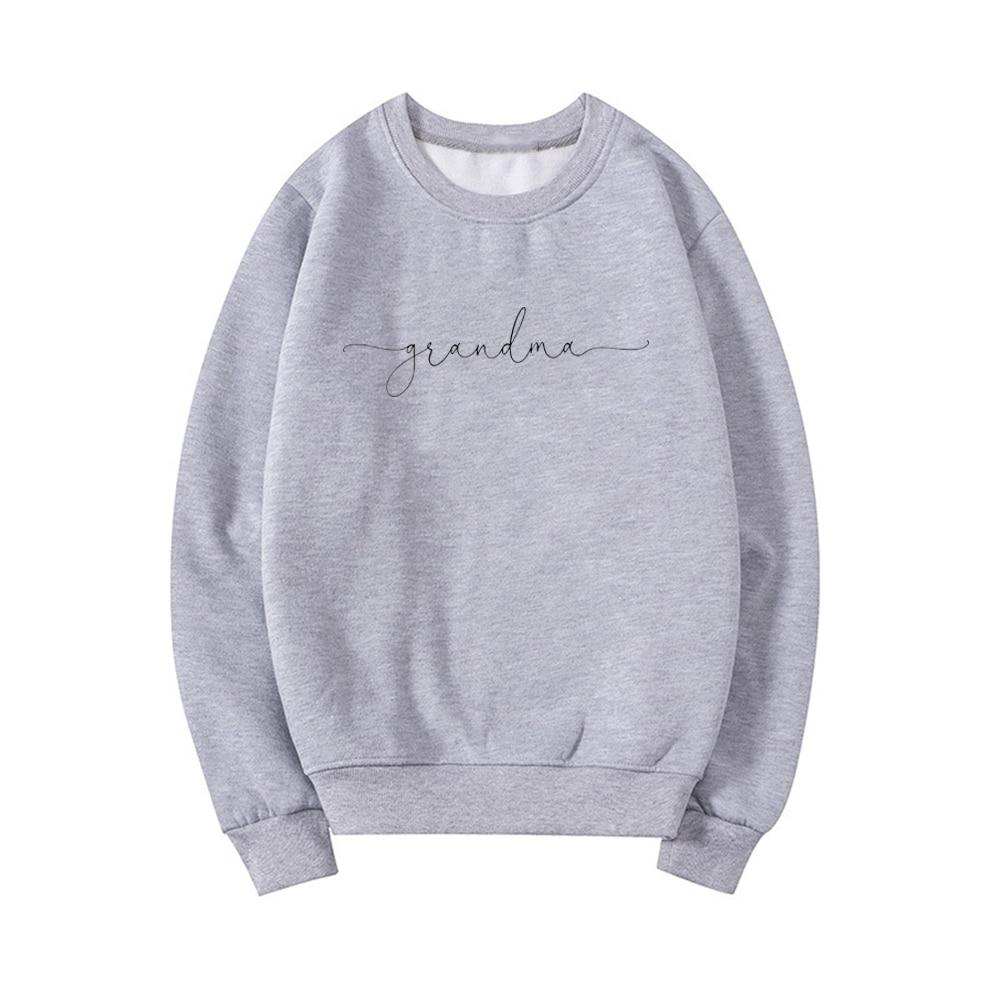 Толстовка для бабушки, подарок на день матери, женские толстовки с круглым вырезом и длинными рукавами, толстовки с графическим рисунком, повседневные пуловеры, топы