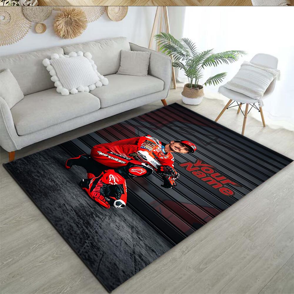 Pecco Bagnaia Customize Your Name Floor Mat Suitable For Bedrooms Decorate Room Game Room Outdoor Antislip Rug Decorate Offices Gift For Festivals