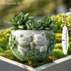 2D Flat Cute Couple Cats- Outdoor Potted Plant Garden Stake Decoration, Charming Cat Bonsai Statue Garden Stakes, Perfect for Yard and Lawn Decoration
