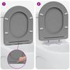 Toilet Seat Gray 47 x 36 x 3.4 cm Duroplast