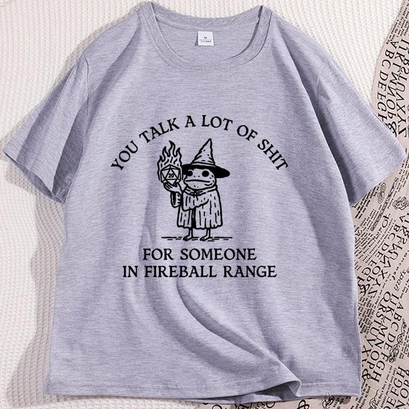 Funny Wizard Frog Tshirts Cotton Short Sleeve Men Women Tee Shirt Casual Round Neck Cotton Streetwear Tshirt Vintage Clothes