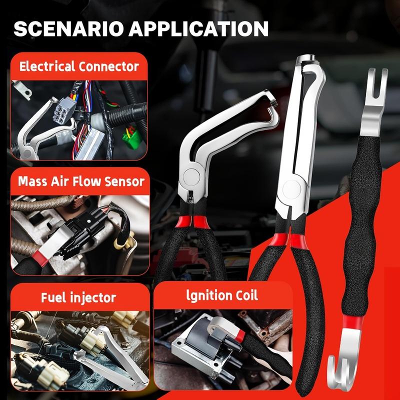 5Pcs Electrical Disconnect Pliers and Cars Terminal Pin Removal Tool Kit, 37960/37980/13120/ Collar Hose Clamp Pliers Set