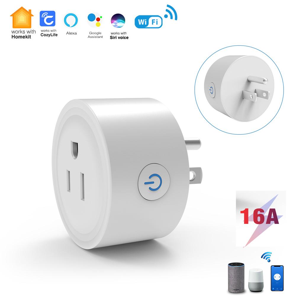 Sixwgh Homekit Розетка 16a Us Plug Адаптер Приложение для автоматизации умного дома Дистанционное управление Поддержка Siri Voice Google Home Alexa