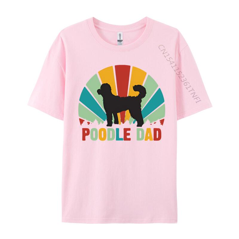 Retro Poodle Dad Funny Poodle Fathers Tshirt Print Tshirt Comfortable Breathable Casual Fashion TShirt Mens Streetwear
