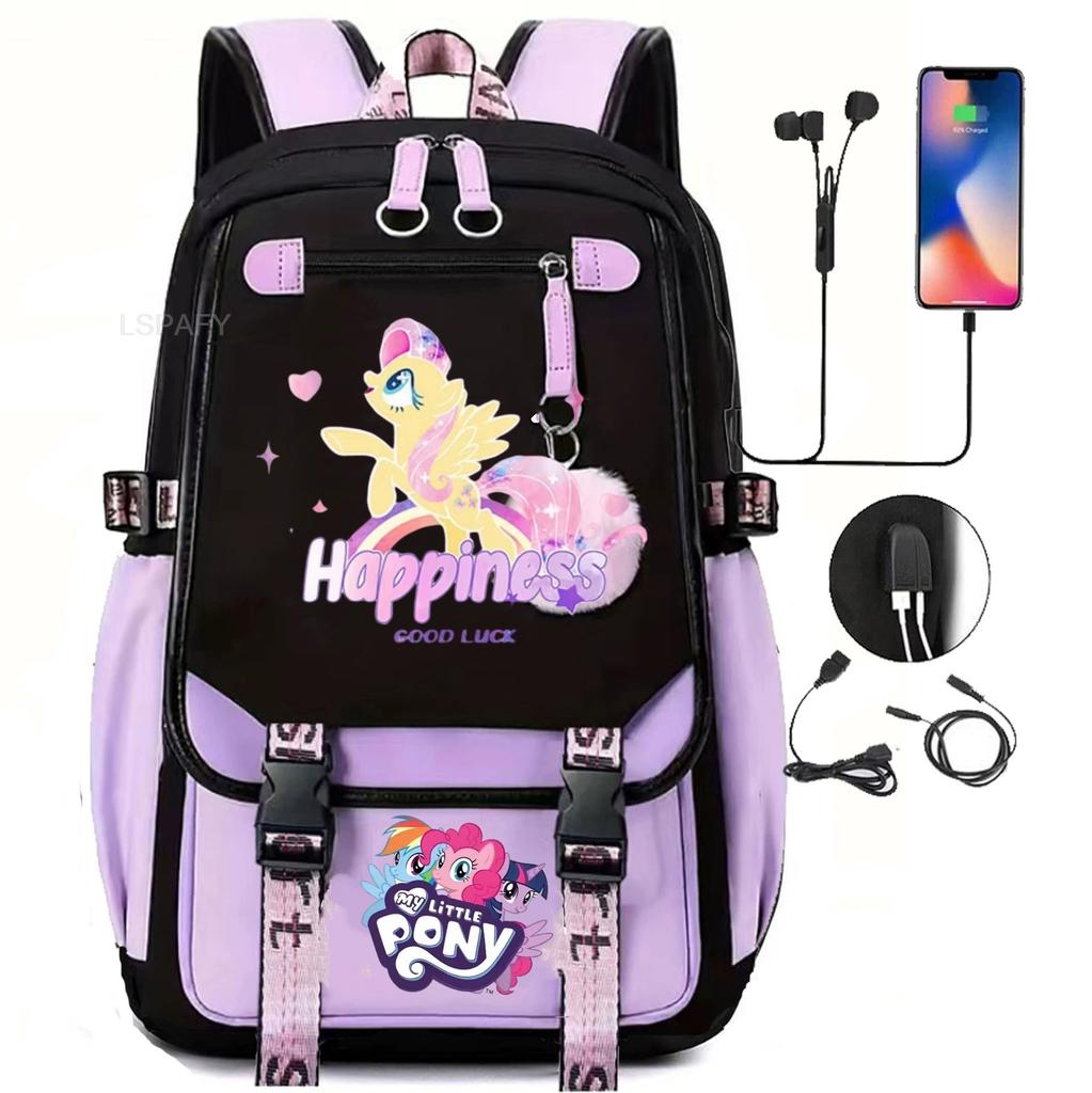 Рюкзак My Little Pony Пэчворк Вместимость Мультяшный Рюкзак Дорожная Сумка-Рюкзак Женская Сумка-Рюкзак Холщовый Для Ноутбука Школьные Сумки