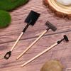 Landscape Playing House Doll Farming kits Miniature Tools Wood Hoe Shovel Dollhouse Accessories