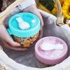600ml Oatmeal Cup Salad Cup Airtight Lid Thickened with Spoon Food Storage Portable Overnight Yogurt Milk Salad Breakfast Jar