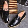 Классические мужские туфли в стиле ретро, официальная обувь для вечеринок, кожаные свадебные туфли, мужские туфли на плоской подошве для вождения, элегантные мужские мокасины с кисточками