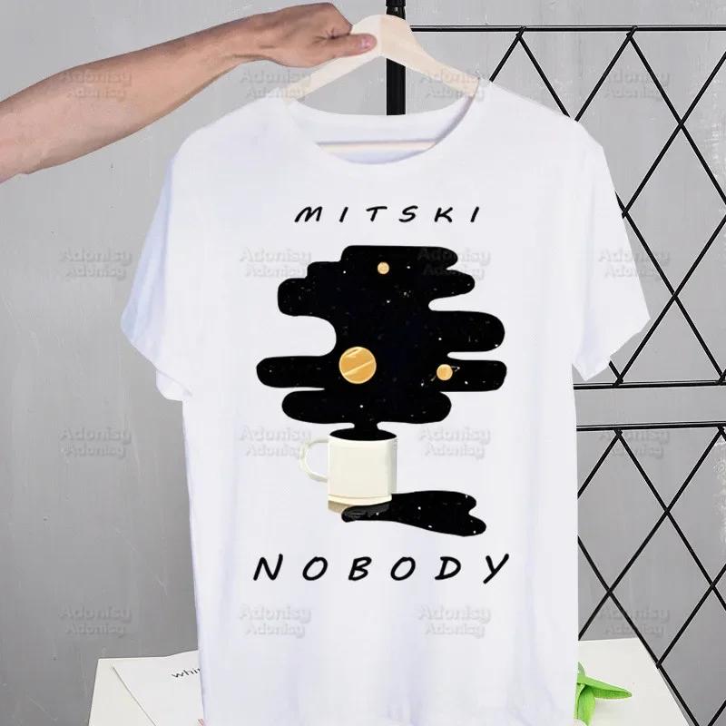 Mitski Singer Washing Machine Heart T-Shirt Men Unisex Anime Design Men Tee Shirt Homme Summer Tops Short Sleeve Vintage Style