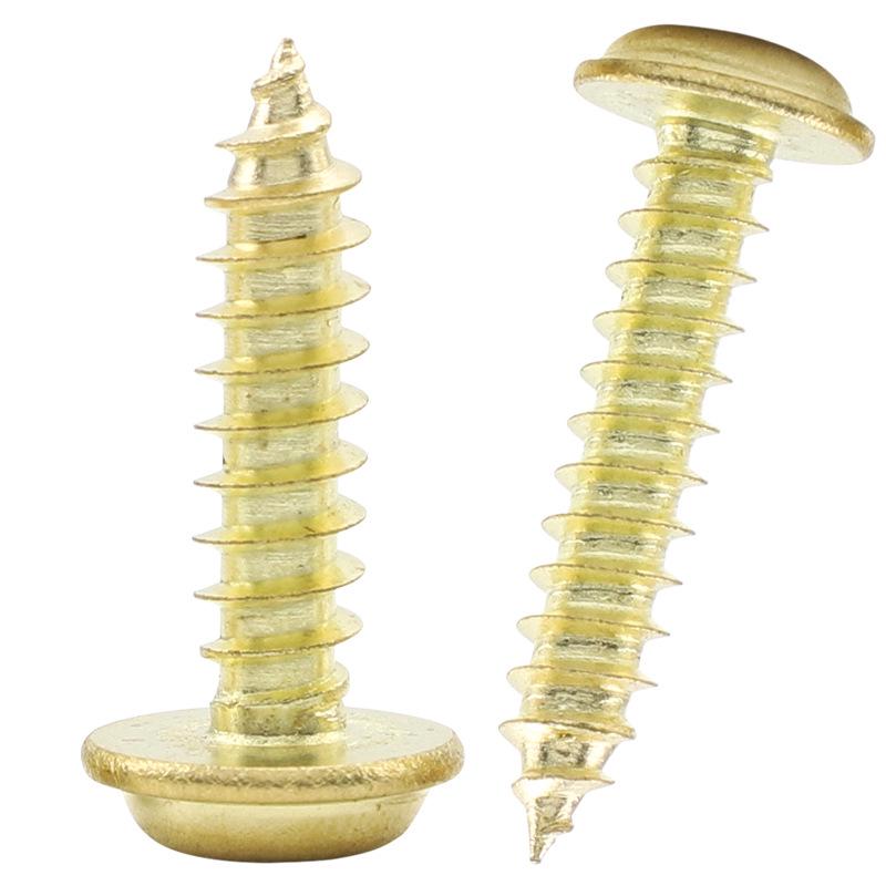 Саморезы PWA Gold с круглой и плоскоконической головкой и шайбами M1.7-M5