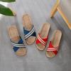 Summer Retro Women's Woven Linen Flat Slippers