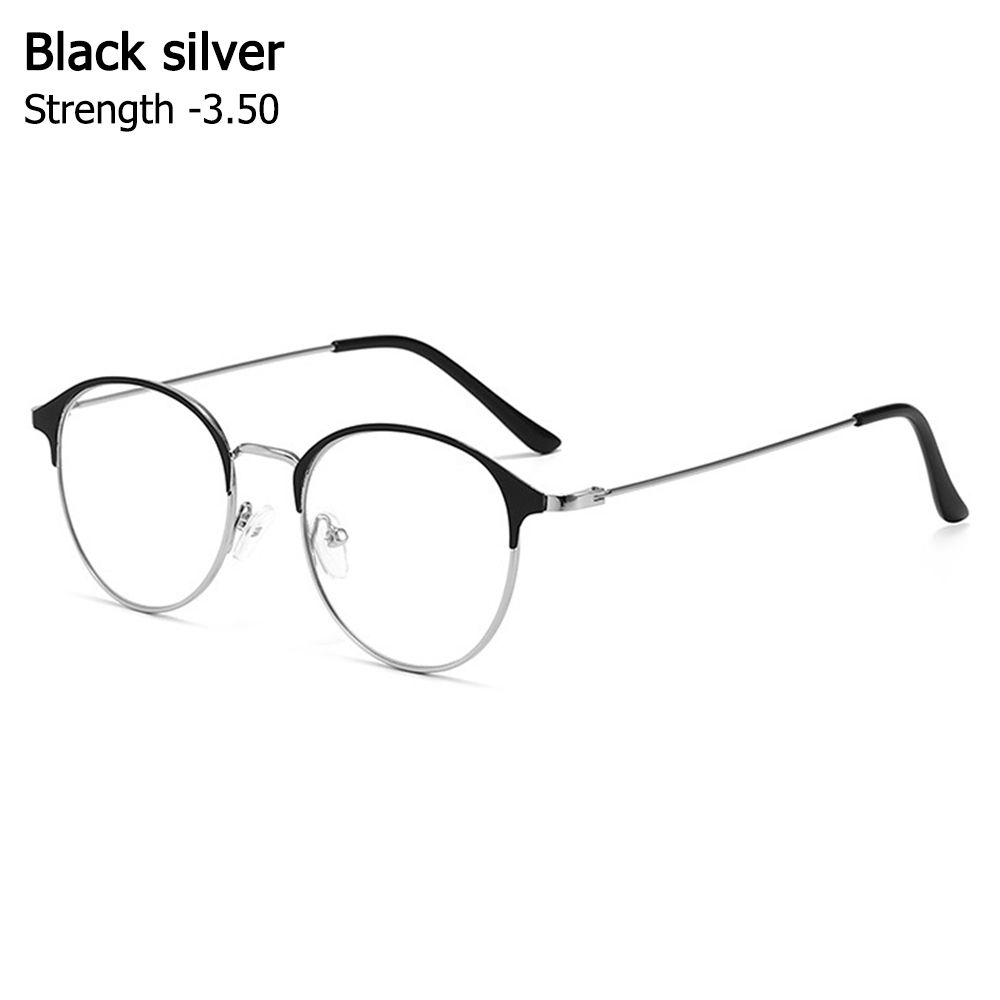 Vision Care Classic Metal Round Frame Optical Glasses Myopia Glasses Eyewear Eyeglasses
