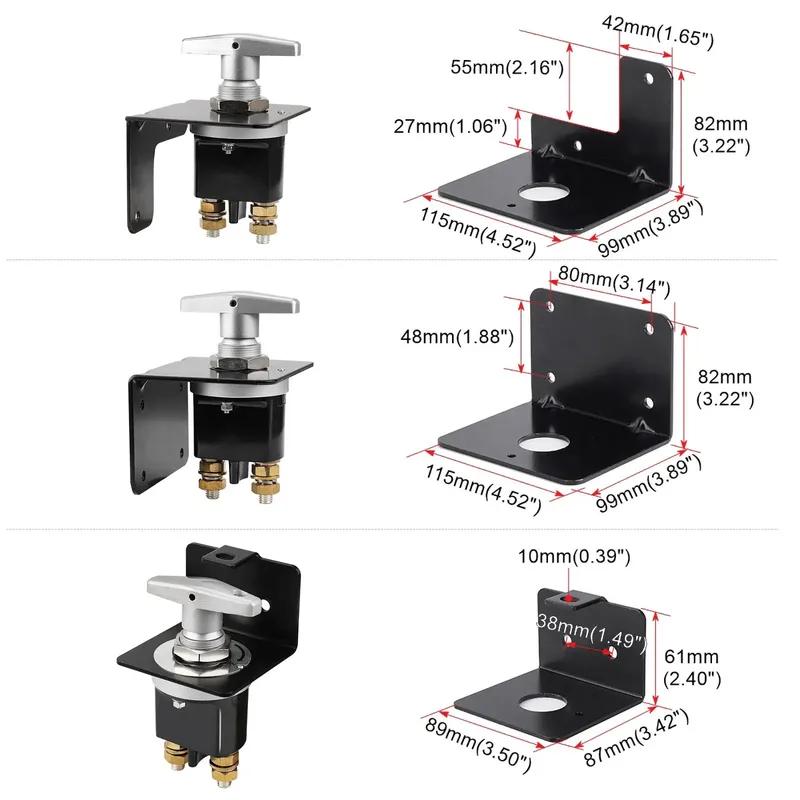 24v For RV Camper Van Truck Boat Heavy Duty Battery Kill Mass Switch Battery Circuit Cutter Disconnecter Isolator With Keyhole
