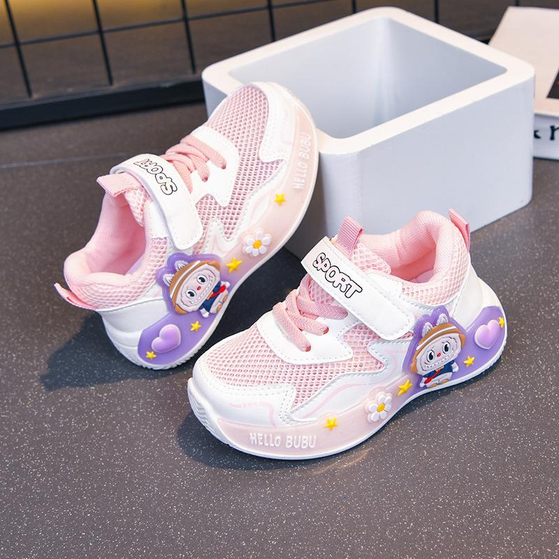 Girls Cartoon Sneakers Breathable Soft Sole Casual Shoes For Spring And Autumn Toddler Baby Single Shoes