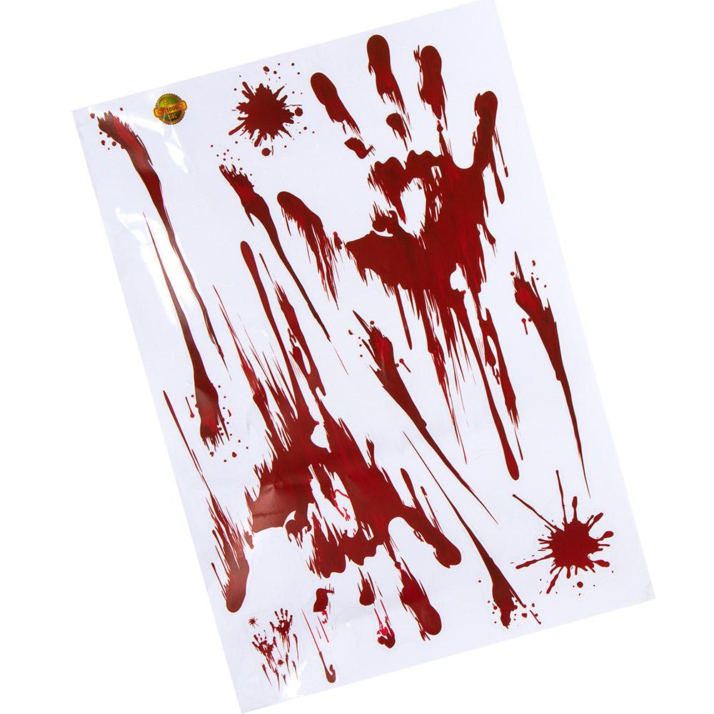 Creepy DIY Widnow Decor Halloween Decor Horror Finger Foot Blood Handprint Wall Stickers
