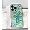Мягкий чехол с рисунком зеленой морской звезды для iPhone 16/15/14/13/12 Pro Max/11/X/XS/8