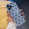 Ударопрочный чехол для телефона с узором в виде сердечек Love Для iPhone 16 Pro 15 14 13 12 11 17 Pro Max 7 8 Plus XS Силиконовый Прозрачный Мягкий Funda