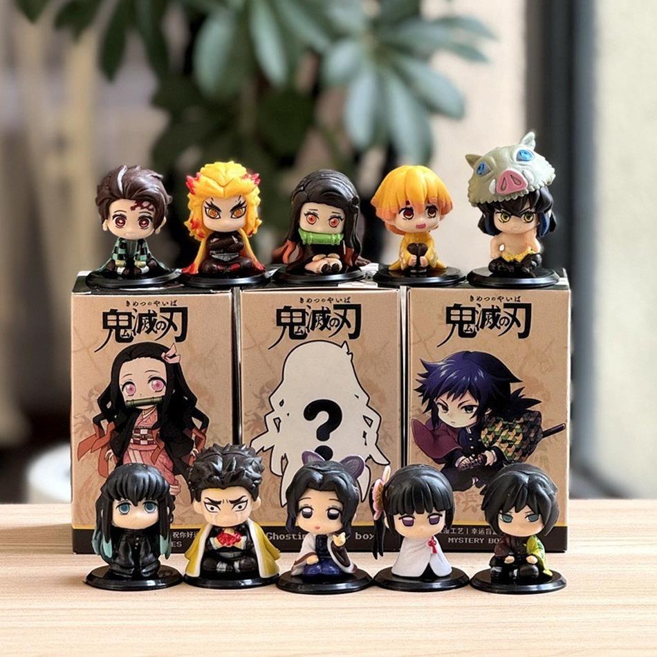Аниме Клинок, рассекающий демонов Kimetsu no Yaiba Фигурка Камадо Танджиро Фигурка на шарнирах Агацума Зеницу Незуко Воин Q Версия ПВХ Модель Игрушка