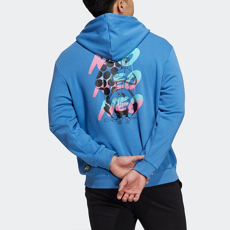 adidas Мужские толстовки Neo Синие с капюшоном Средняя посадка Обычная HH8981