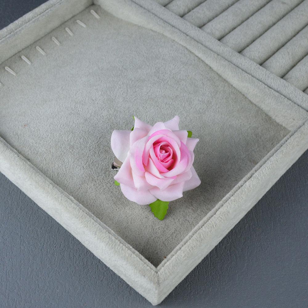 Винтажная красная роза заколка для волос сбоку для танцевальных выступлений