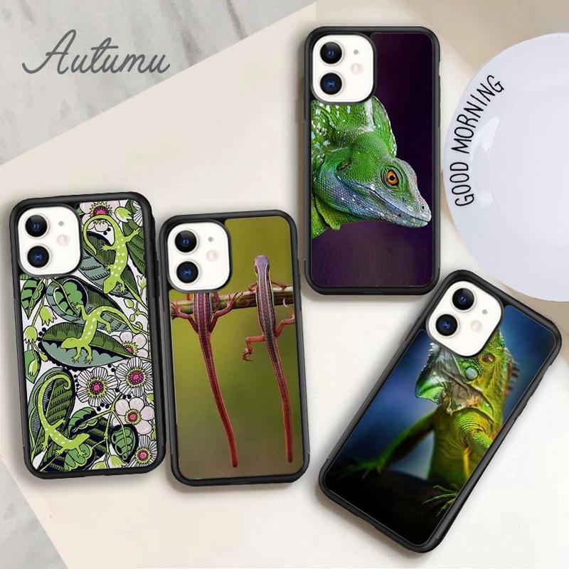 Чехол для телефона Gecko Lizard для iPhone 11 12 13 14 Pro Max mini X XR XS SE 2020 5 6S 7 8 Plus Samsung Galaxy S21 S22 Cover shell