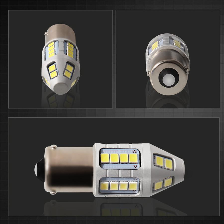 2pc Canbus No Resistor No Flash Amber BAU15S 7507 PY21W 1156PY 30SMD 2835 LED Bulbs
