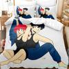 Постельное белье Ranma 1/2 Односпальный Полутораспальный Двуспальный Кинг-сайз Комплект постельного белья Взрослые Мальчики Спальня Наборы пододеяльников 3D-принт Аниме Комплект простыней