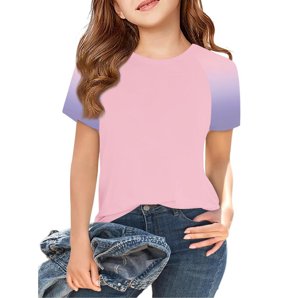 Toddler Girl Boy T-Shirts Kids Top Boys And Girls Printed Short Sleeved T-shirt 2-12Y