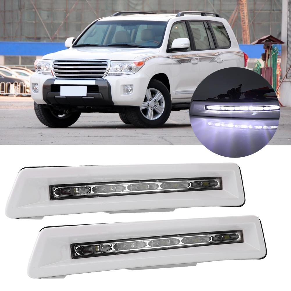 Пара 12-вольтных светодиодных ДХО Дневные Ходовые Огни Подходят для Toyota Land Cruiser FJ200 2012-2013