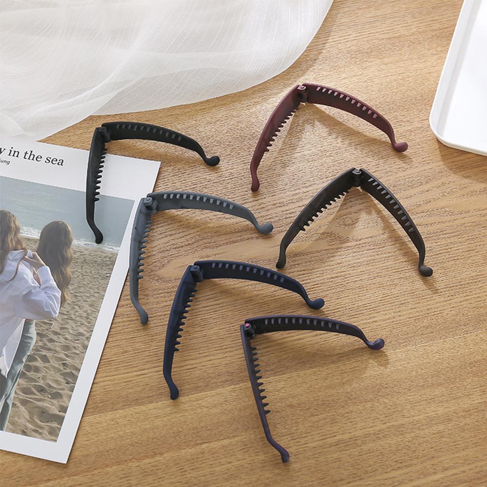 Заколки Аксессуары для волос Однотонные Женские Зажимы для волос Заколки-крабы Держатель для хвостика Зажим-банан
