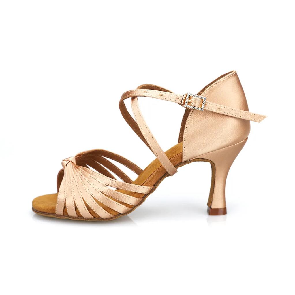 Новые женские туфли для латиноамериканских танцев, бальные туфли на высоком каблуке, балетки с мягкой подошвой, туфли для вечеринок танго и сальсы для дам, сандалии для девушек