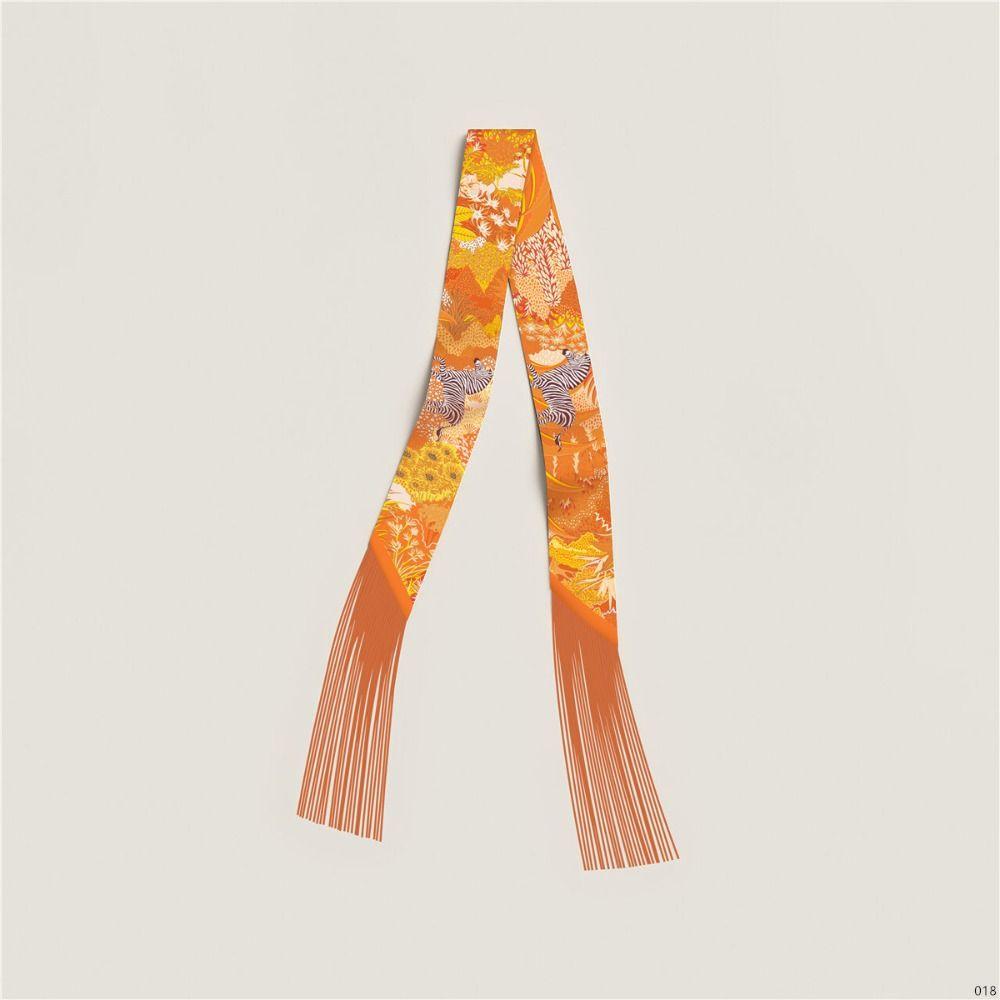 Imitation Silk Tassel Ribbon Scarf 5x130cm Bag Handle Decoration Hair Band Women's Accessories