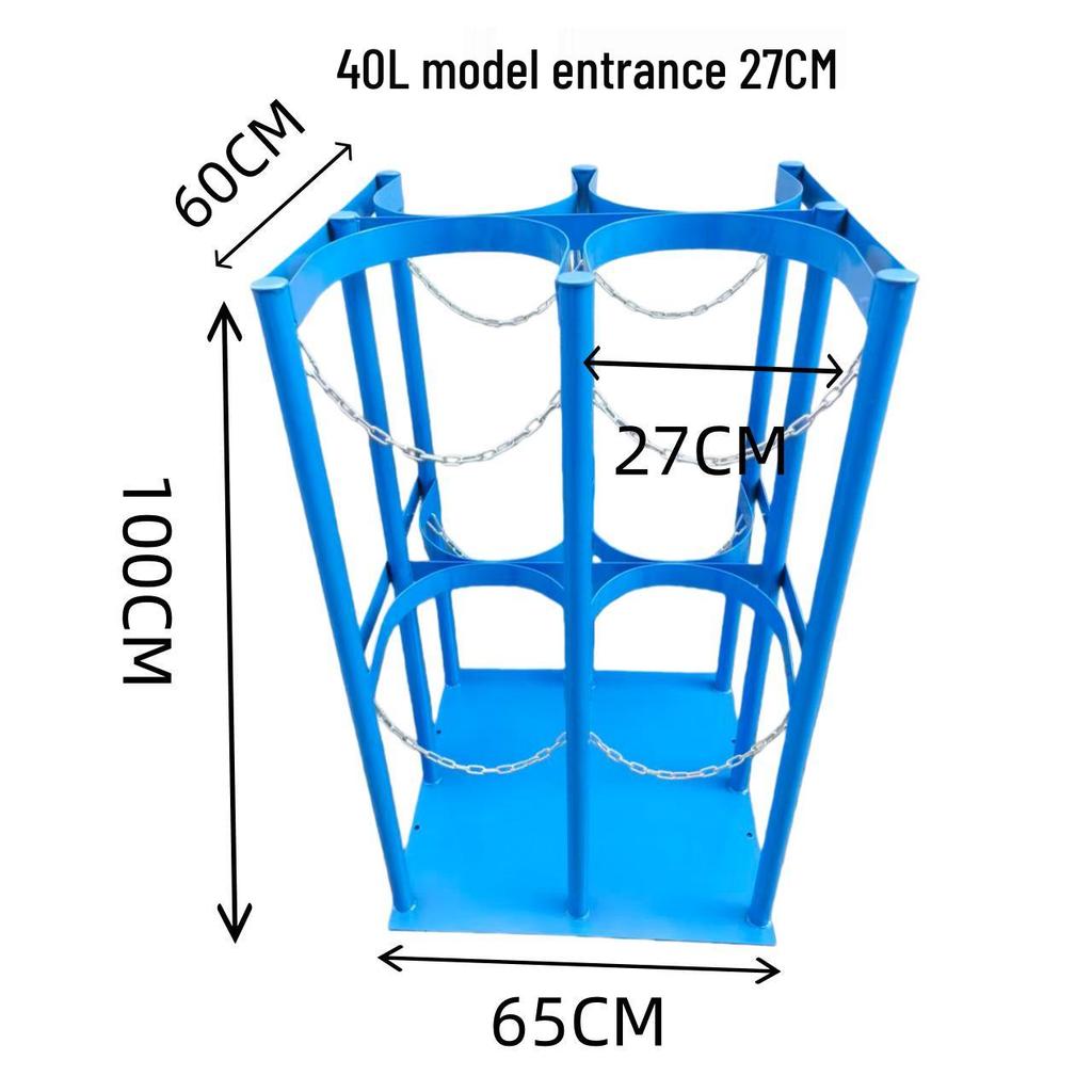 Двухцилиндровая стойка против опрокидывания для лабораторных кислородных и ацетиленовых баллонов
