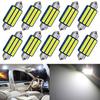 4/10 ШТ. Светодиодные лампы C5W Festoon 31/36/39/41 мм Canbus 12 В 3014SMD 6500K Белые для салона автомобиля, купола, чтения, багажника, номерного знака