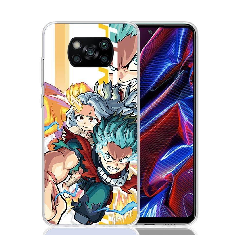 Чехол для телефона My Hero MHA Art для Xiaomi Poco X7 X6 X5 Pro F7 Ultra Redmi 15C 15 13 13C 12 12C 10 10A 10C 9 9A 9C 9T Обложка Poco X7
