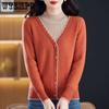 Женская одежда осень и зима толстый поддельный двухсекционный вязаный свитер модный вязаный свитер