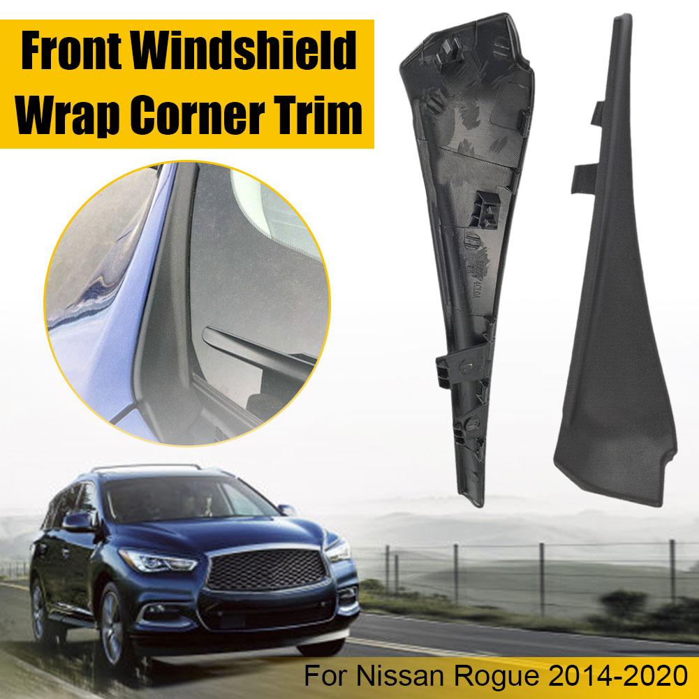Угловая отделка лобового стекла 66894-4CL0A 66895-4CL0A для Nissan Rogue 2014-2020, удлинительная накладка, автомобильный аксессуар