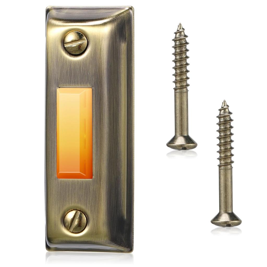Button Doorbell Button Doorbell Push Button Lighted Metal Door Bell Replacement Parts Retro Sturdy Switch Versatile