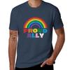 Proud Ally Lgbt Rainbow Gay Pride Month Tshirt Work Utility Casual Tee Shirt
