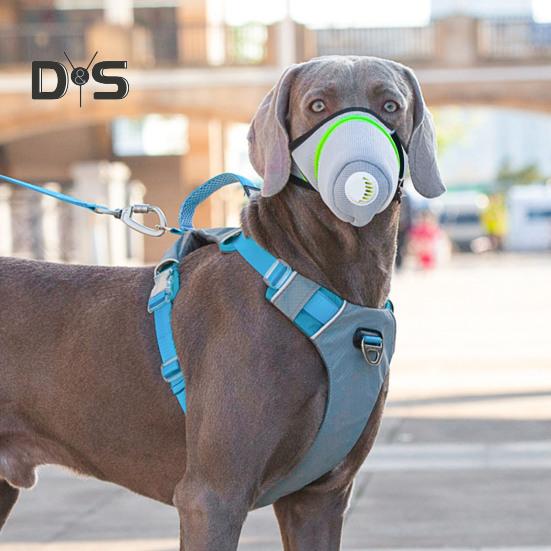 Защитная маска для лица собаки, регулируемая посадка, многоразовый дышащий фильтр для защиты рта собаки, респиратор, товары для животных