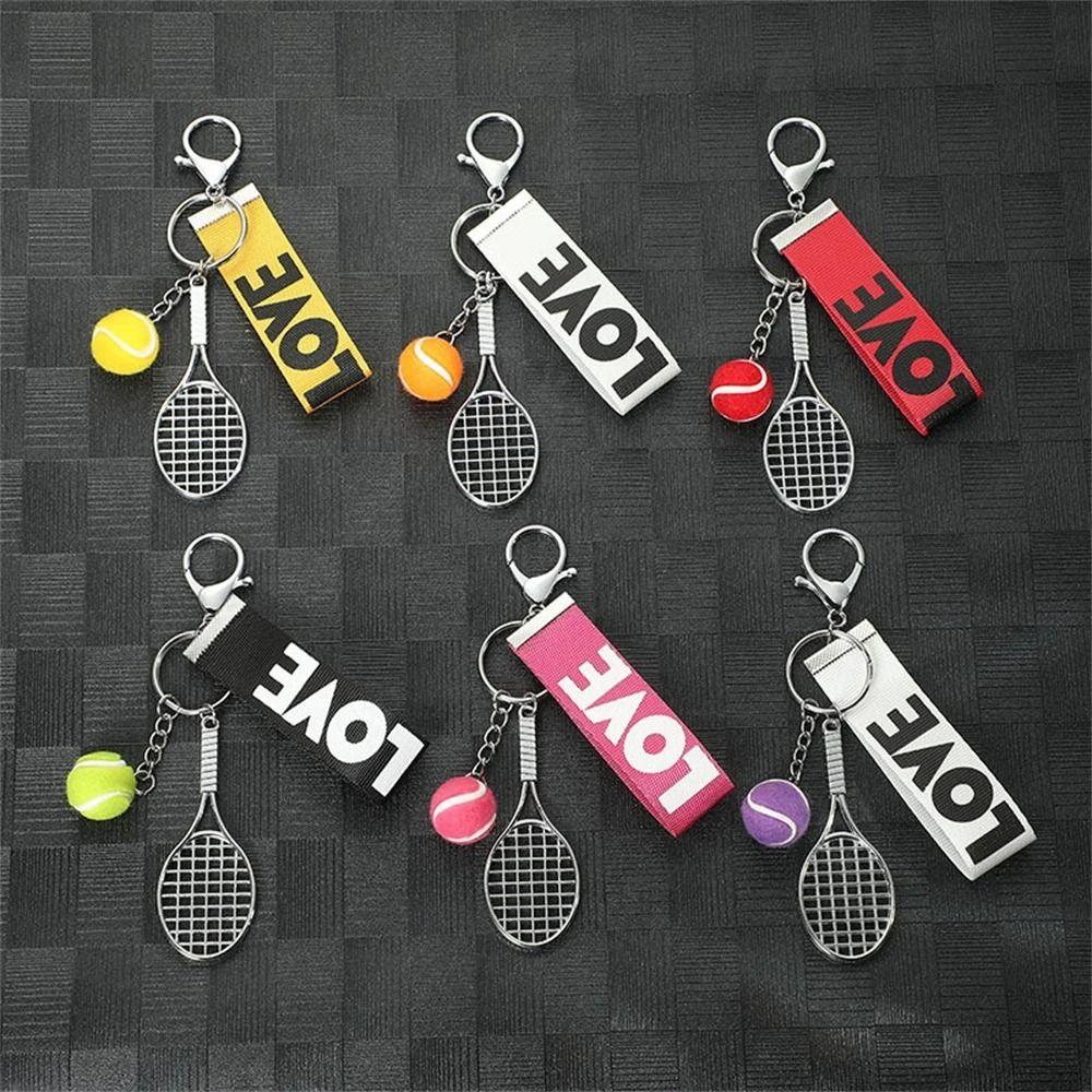 Tennis Racket Tennis Racket Pendant Creative Sports Keyring Jewelry Tennis Keychain Couple