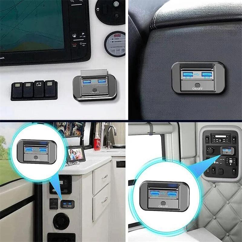 Fast Dual USB Charger For Campervan Caravan Motorhome Socket Adapter UK VW T5 T6