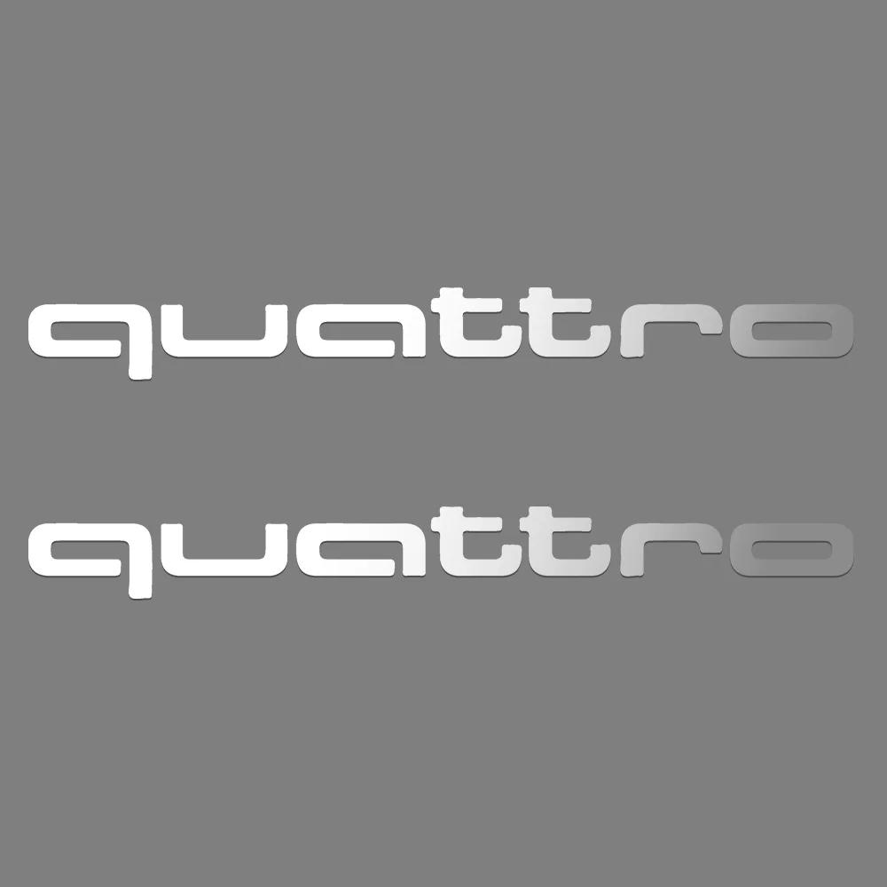 2Pcs Car PVC Logo Side Body Fender Windshield Trunk Bumper Sticker For B RS Sline Quattro A4 B6 B8 A6 C5 C6 C7 A3 A5 Q3 Q5 Q7