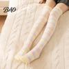 Warm Winter Socks 1 Pair Women Thigh High for Winter, Thickened Coral Fleece Leg Velvet Warmer Long Stockings, Fluffy Over Knee Boot Girls