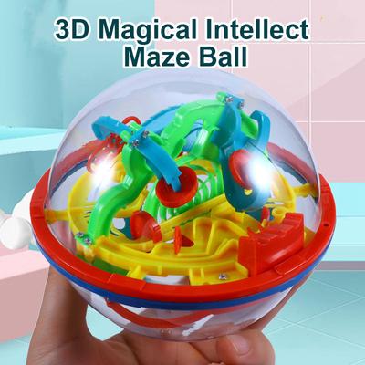 Классический 3D волшебный интеллект-лабиринт, детская игрушка, IQ баланс, магнитный шар, мраморная игра-головоломка для детей и взрослых, рождественский подарок