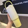 Бутылка для воды розовая с двойным питьевым отверстием 101 стакан с трубочкой 800 мл большая емкость портативная термокружка чашка Bingba