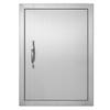 BBQ Access Door, 407x559 mm Single Outdoor Kitchen Door, Stainless Steel Flush Mount Door, Wall Vertical Door with Handle, for BBQ Island, Grilling
