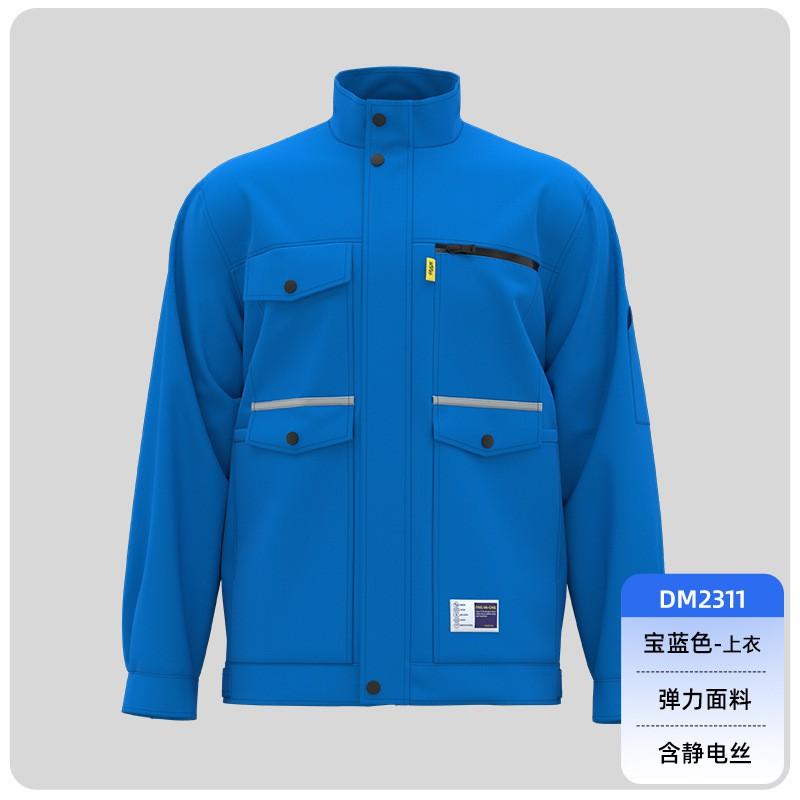 Anti-static Workwear Set Durable Printing Workshop Uniform Men Mechanic Construction
