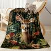 Deer Blanket Ultra-Soft Perfect for Livingroom Couch Bedding for All Seasons Warmthful Decor Gift for Travel Home Birthdays
