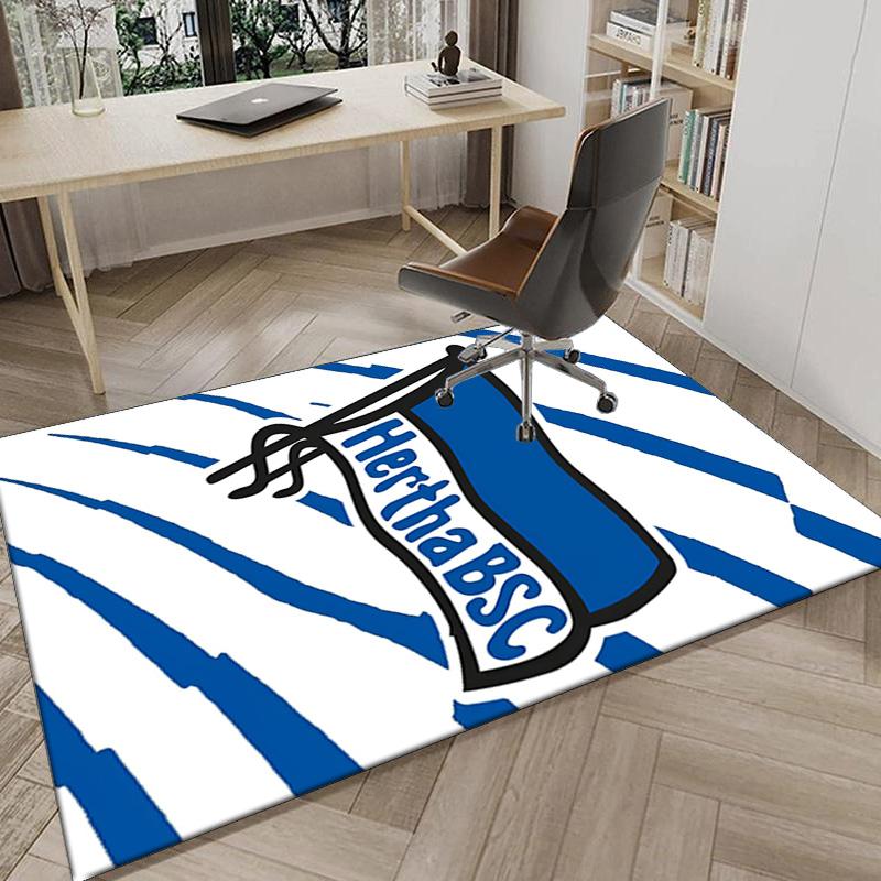 Коврик Hertha Bsc Berlin с гербом, Коврик для офиса, Коврик под стул, Декоративный ковер, Коврик для гостиной, спальни, Большой размер, Подарки для фанатов, Рождественские подарки